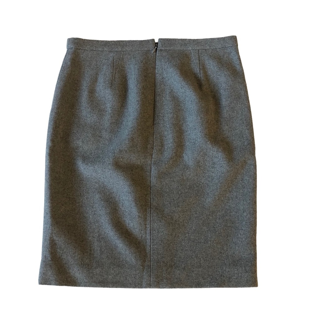 J. Crew Factory The Pencil Skirt Gray Wool Blend With Zipper Front - Picture 7 of 15
